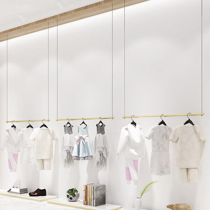 JHNKOJ Clothes Rack, Height Adjustable Display Rack, Clothing Store, Ceiling Clothes Rack, Wedding Dress, Hanging Shelf, Wall Hanger, Commercial Room Organizer, Shelf,A-80Cm