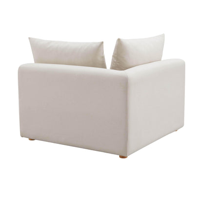 Tov Furniture Hangover Cream Linen Modular Corner Chair
