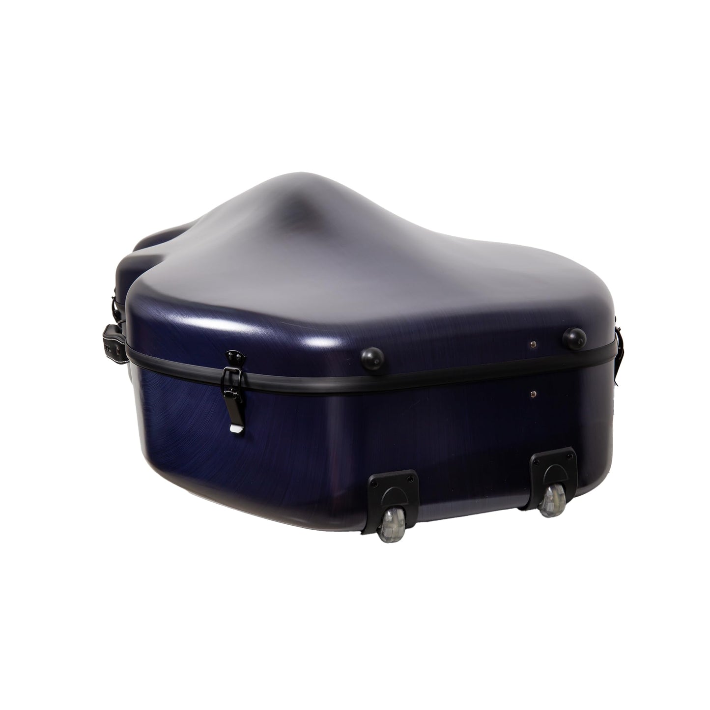 Crossrock Poly Carbon Cello Case for 4/4 Full-Size | Matte Blue Finish, Wheels, Lightweight & Durable – Best for School Orchestra & Student Musicians