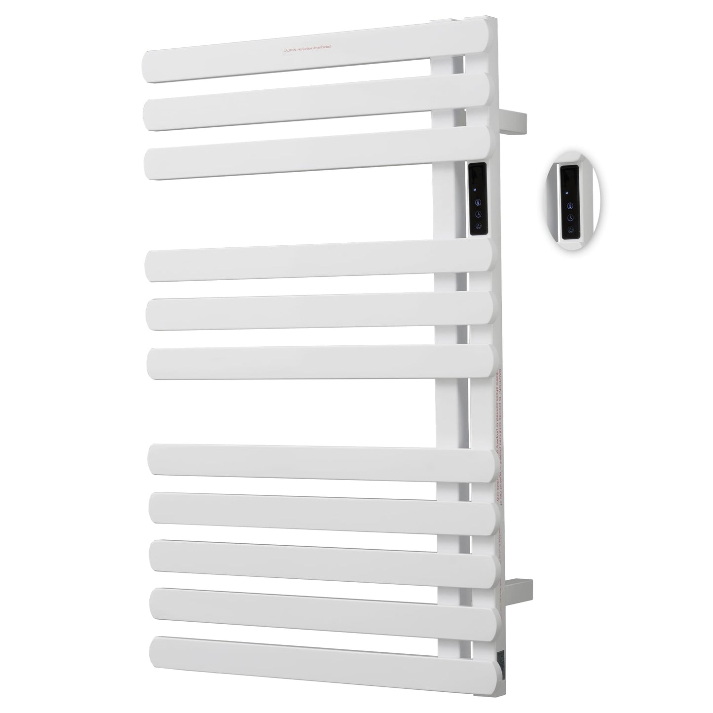 BLARALA Electric Towel Warmer Rack,Heating Towel Warmer, Timer & Temperature Control, 11 Bar Stainless Steel Towel Heater for Bathroom, White, Plug-in(31.5x19.69x4.92in) Nordic Style