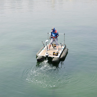 AQUOS Haswing CaymanB Bow Mount Electric Trolling Motor with Wireless Remote- 55 Lb. Thrust, 48in. Shaft, Saltwater & Freshwater