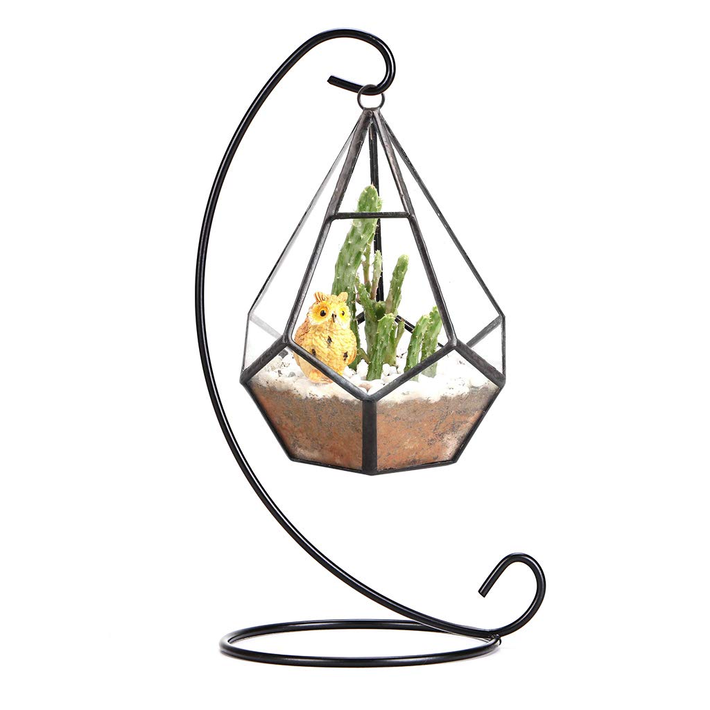 OwnMy 10 Packs of Ornament Display Stand Holder Iron Hanging Rack for Hanging Globe Air Plant Terrarium Witch Ball Bauble Home Party Craft