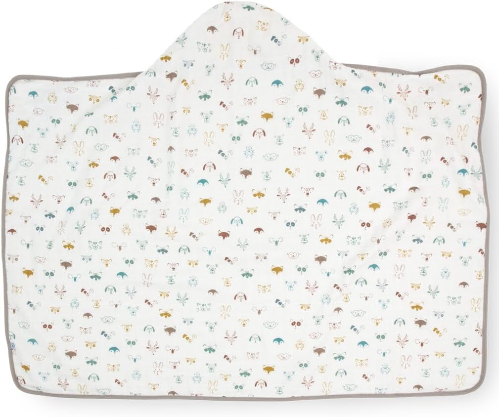 1-6 Little Unicorn Hooded Bath Towel | Absorbent Cotton & Terry Blend | Larger Size for Baby & Toddlers, Years (Animal