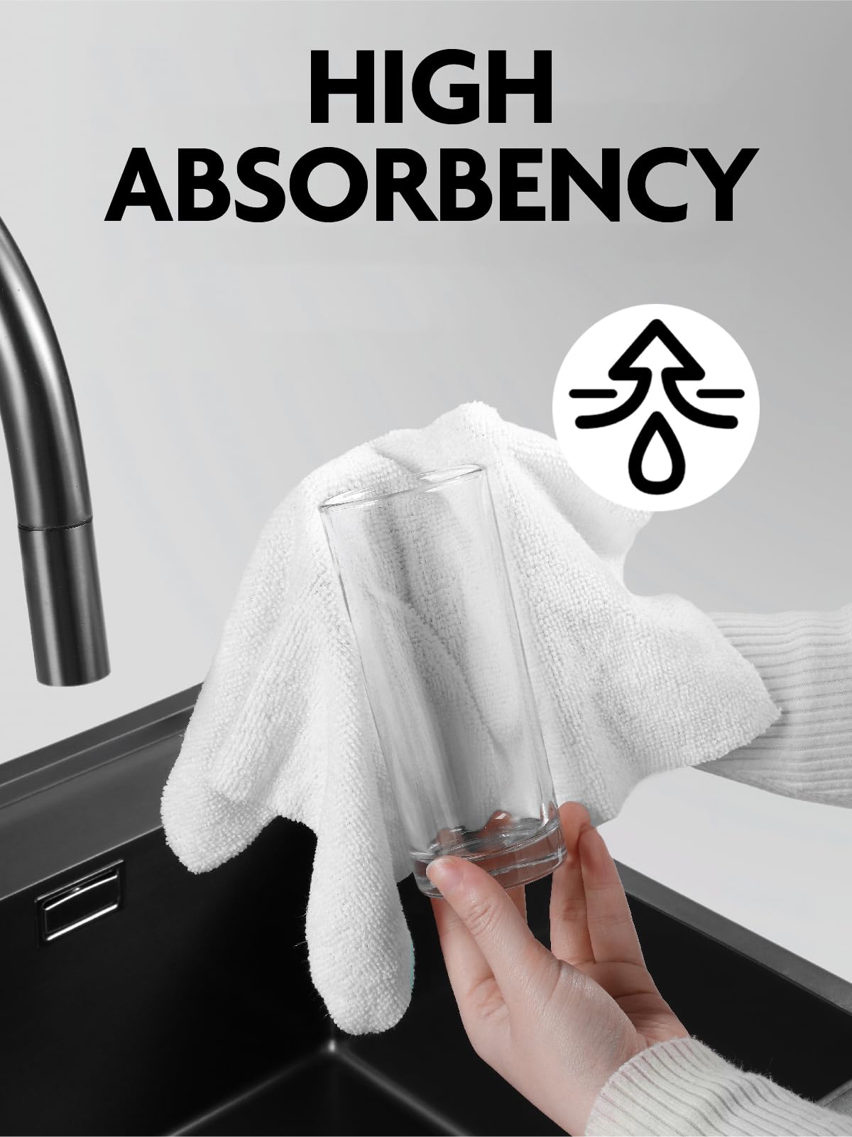 Fantasticlean Microfiber Cleaning Cloth Roll -150 Pack, Tear Away Microfiber Towels, 12" x 12", Reusable, Washable, Ultra Absorbent Dishcloth for Home Supplies, Car, Pet, Kitchen (2 Rolls of Grey)