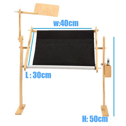 Cross Stitch Stand, Frame Embroidery Floor Stand, Wooden Cross Stitch Floor Stand, Tapestry Frames, Embroidery Needlework Lap Frame Craft Tool for DIY Craft Thread S