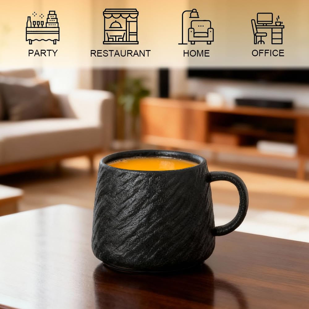 KINSALOON Premium Ceramic Coffee Mugs Set of 2, 550ML Large Cups and Mugs with Comfortable Handle for Latte, Soup, Tea, Milk, Great for Home, Office & Couple Mugs Set