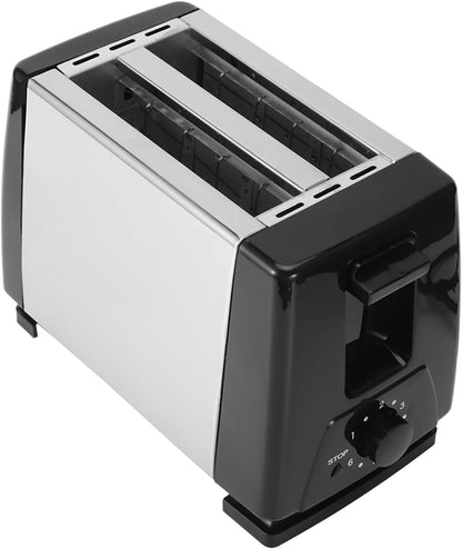 Breakfast Machine Bread Toaster, 2 Slice Slim Body Design, EU Plug 220-240V for Home and Office Kitchen Supplies