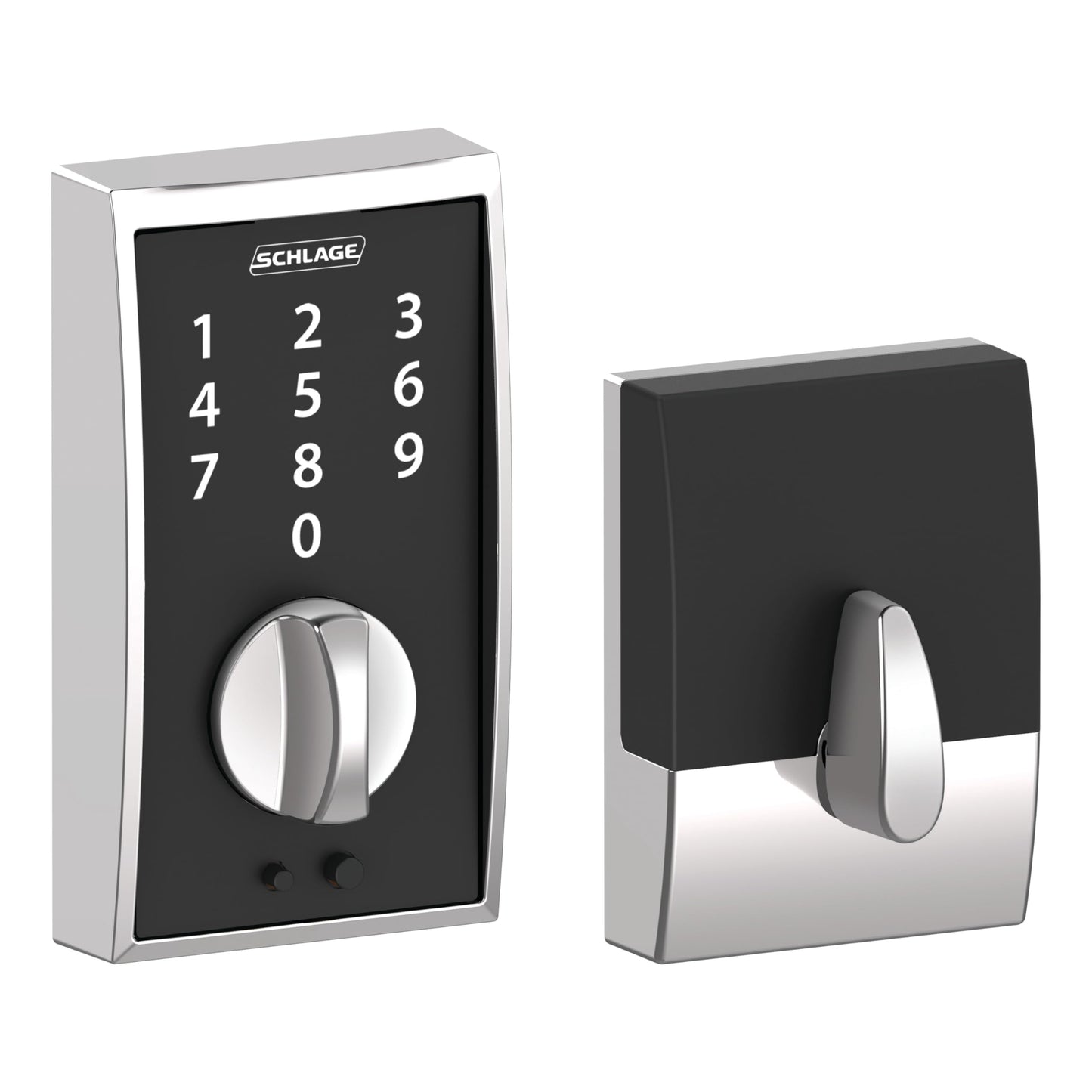 SCHLAGE BE375 CEN 622 Touch Keyless Touchscreen Electronic Deadbolt Lock, Matte Black