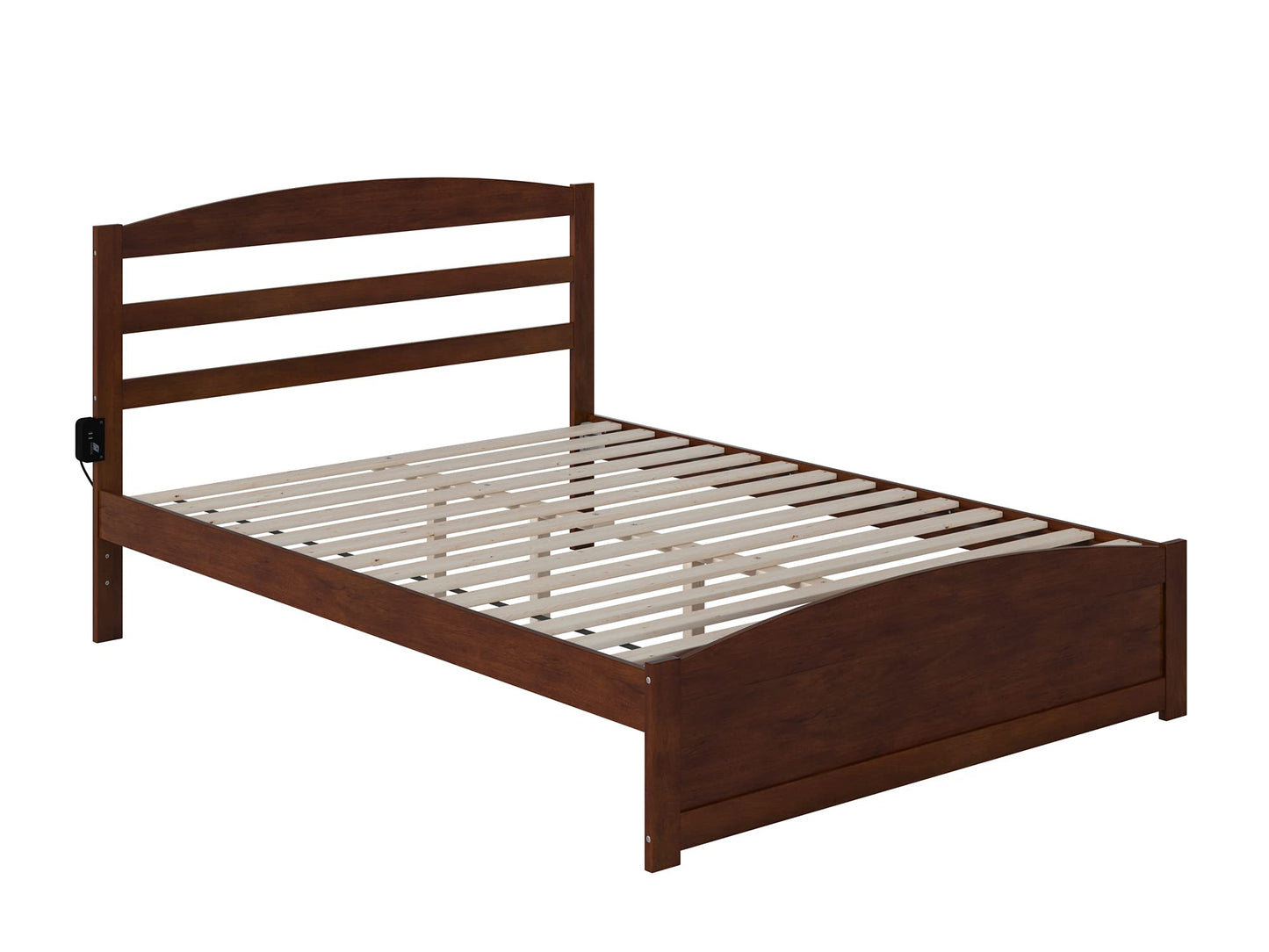 AFI, Warren Queen Platform Bed with Matching Footboard, Walnut