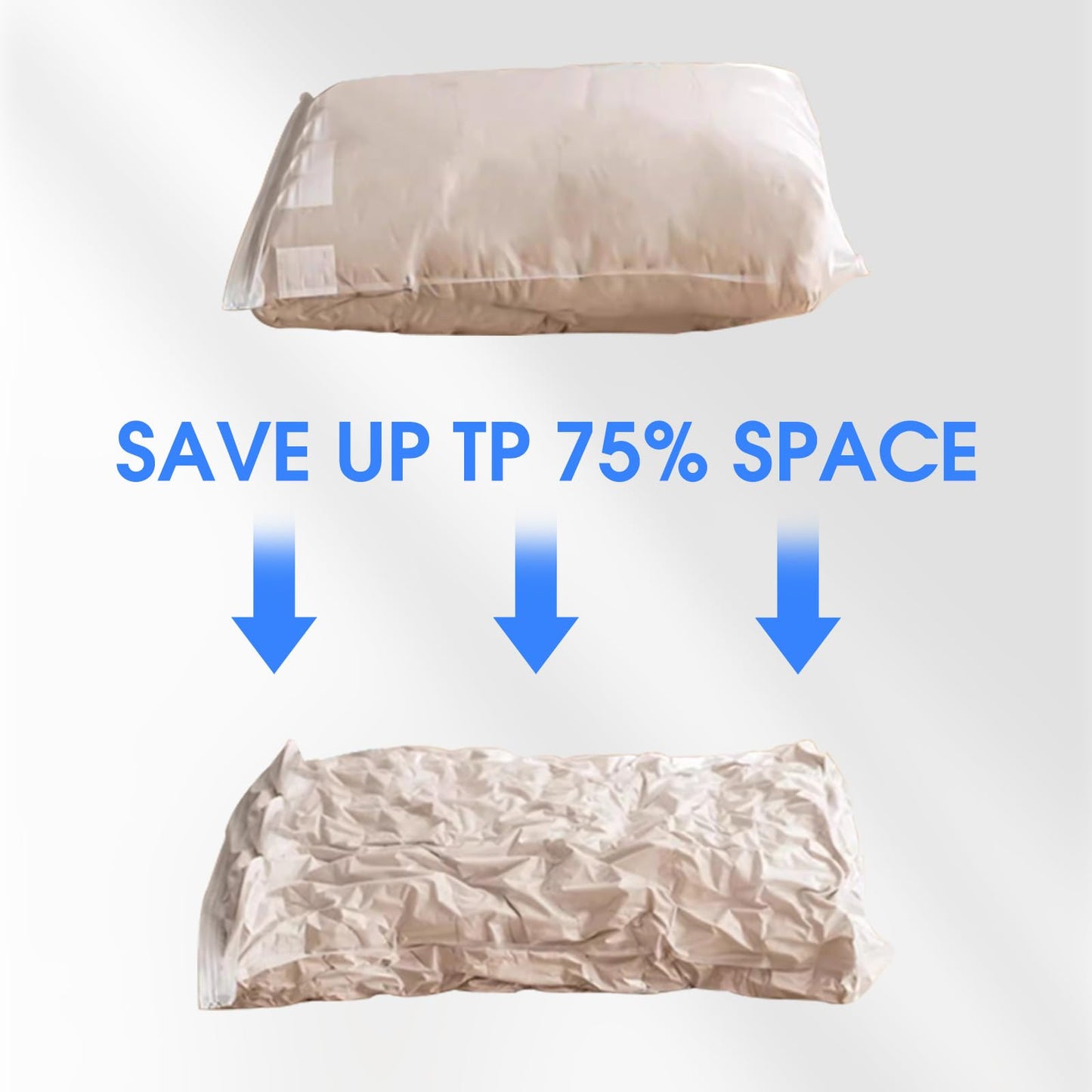 ZPP 12 Travel Roll Up Bags (5 Large/5 Medium/2 Small) Vacuum Seal Bags for Clothes, Mattress, Blanket, Comforters, Travel, Moving