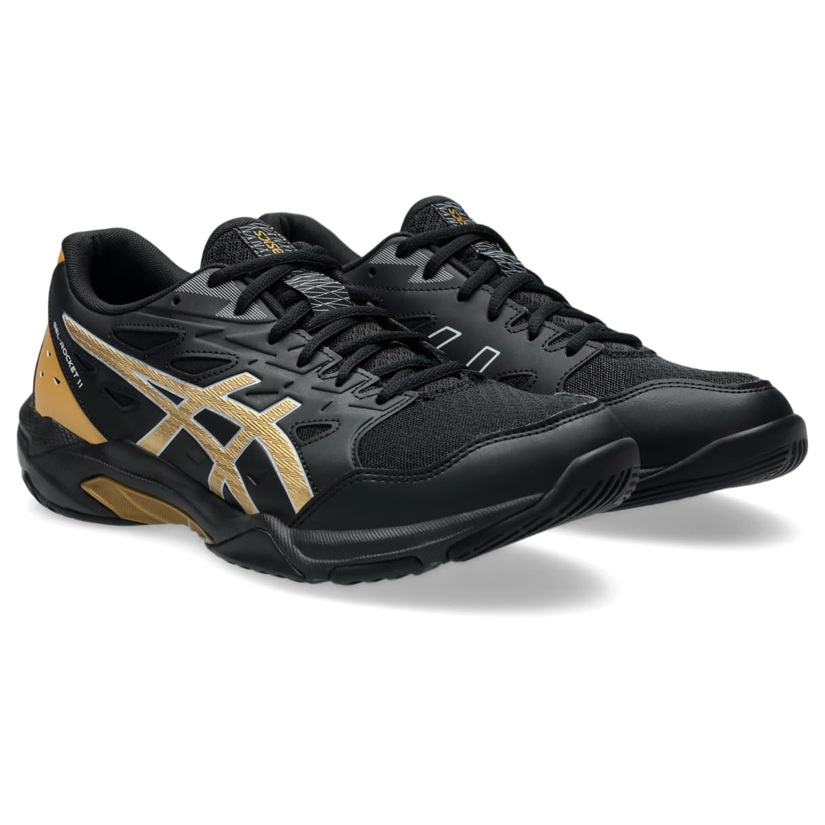 ASICS Men's Gel-Rocket 11 Volleyball Shoes, 9.5, Black/Piedmont Grey