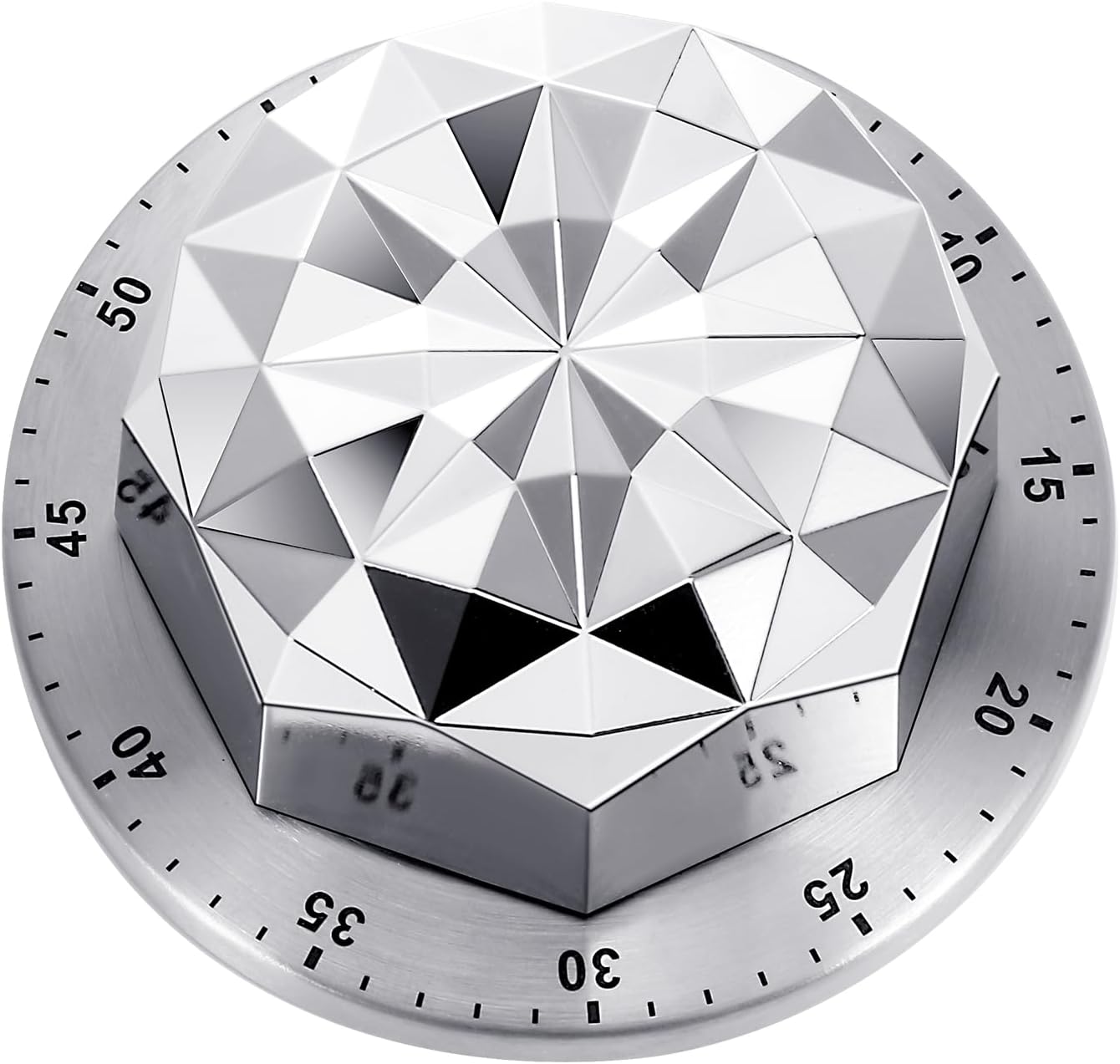 Mechanical Kitchen Timer, Stainless Steel Magnetic Timer with Loud Alarm for Cooking, 60 Minute Wind Up