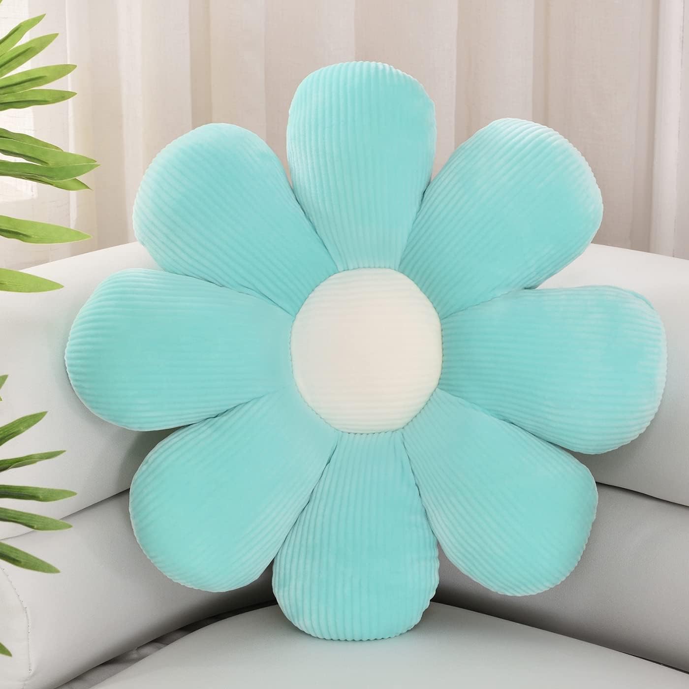 15.7" Sioloc Flower Pillow, Shaped Throw Pillow Butt Cushion Floor Seating Cushion, Cute Room Decor & Plush Pillow