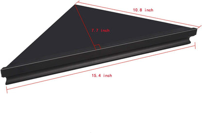 evron 2 Pack) Wall Mount Corner Shelf,Easy to Install Metal Front Floating Corner Shelves with Self-Adhesive Tapes