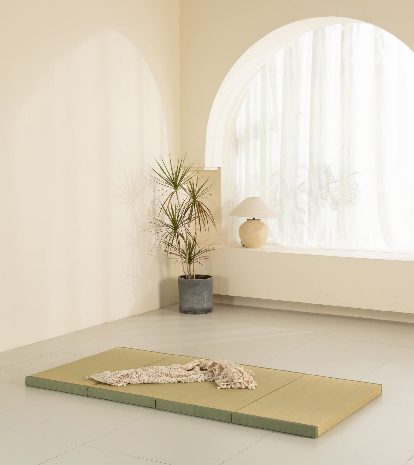 MustMat Thick Tatami Mat Twin XL Floor Mattress Japanese Tatami Bed with Storage Bag 39 x 80 x 2 in (Green)