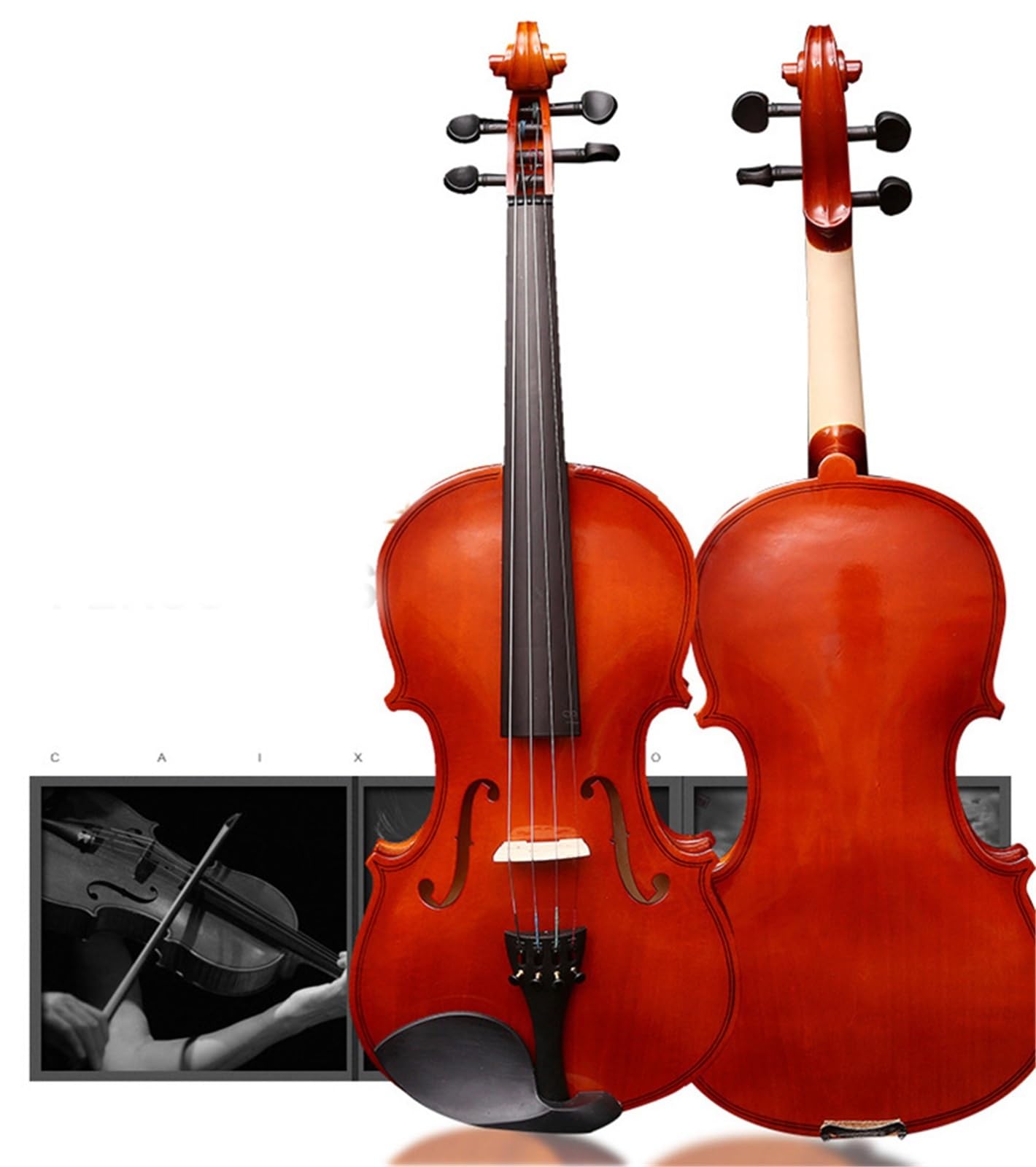 Handmade Solid Wood Violin Full Size For Beginners Exams And Adults. Violins Set(3/4)