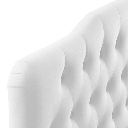 Modway Annabel Diamond Tufted Performance Velvet Queen Headboard in White