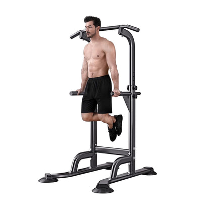 Power Tower Pull Up Bar Adjustable Dip Bar Workout Station Muscle Building For Home Gym Strength Training Equipment 1300lbs Weight Capacity