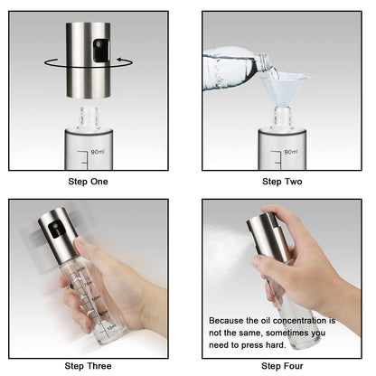 Olive Oil Sprayer for Cooking, 100ml Oil Spray Bottle, Portable Glass Oil Mister for BBQ, Air Fryer, Baking, Roasting, Grilling, Kitchen Gadgets