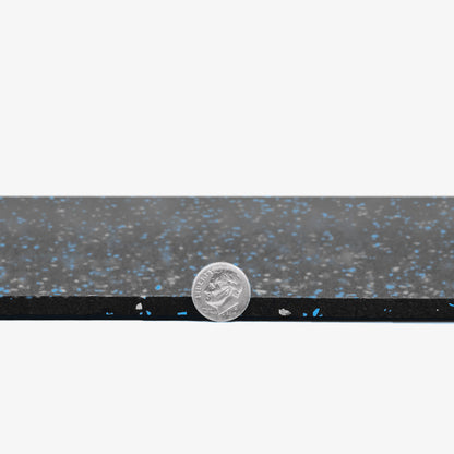 IncStores 1/4" Tough Rubber Roll (4' x 10') - Excellent Gym Floor mats for Medium/Large Equipment and Light/Moderate Free Weights (5 Mats - 4'x10' Blue/Grey)
