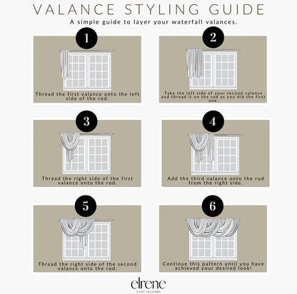 Elrene Home Fashions Mia Jacquard Scroll Blackout Valance - 52" x 19", Gold