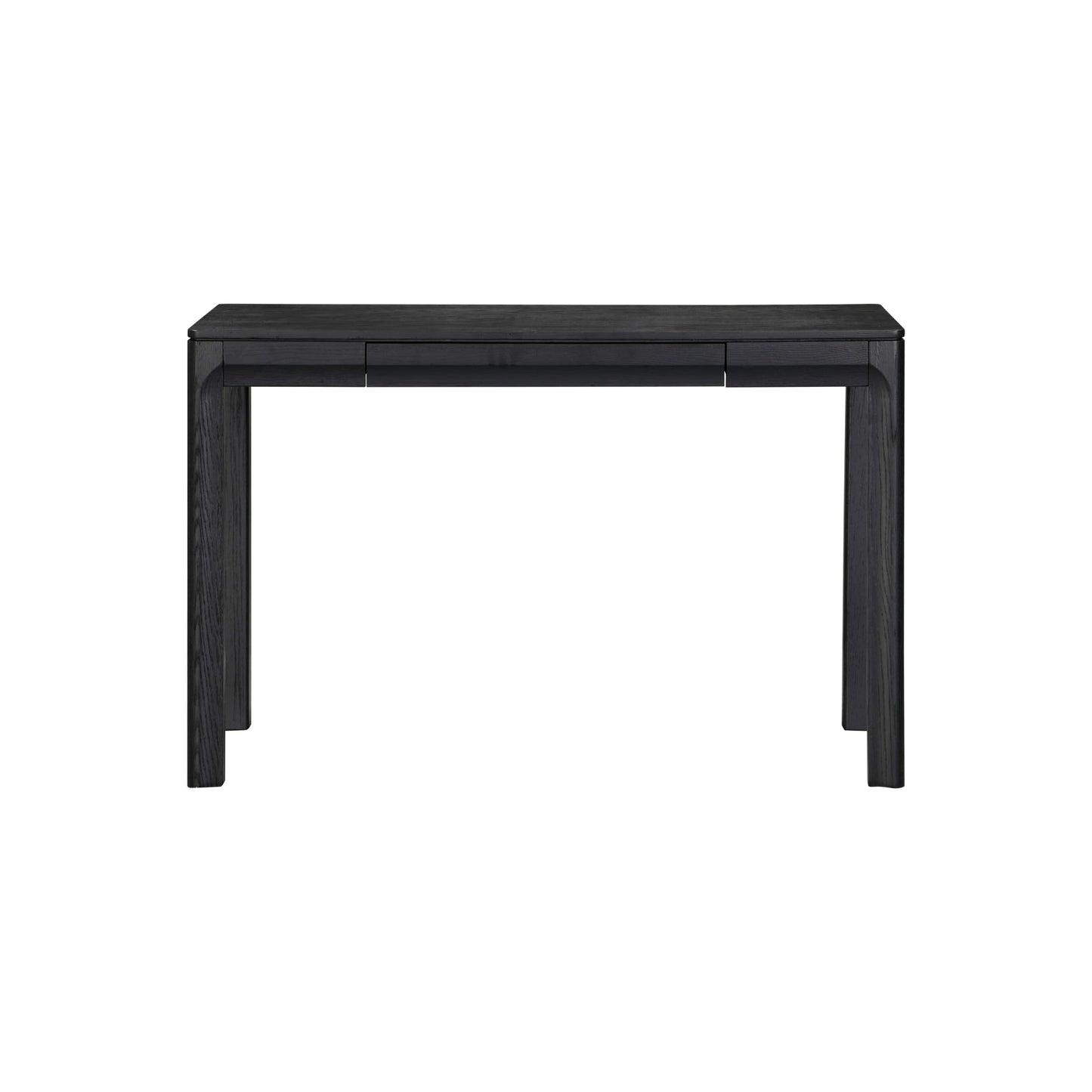 NTC Flow Modern Wooden Rectangle Desk Table with Hidden Drawer – Waterproof & Heat Resistant, Burnt Black