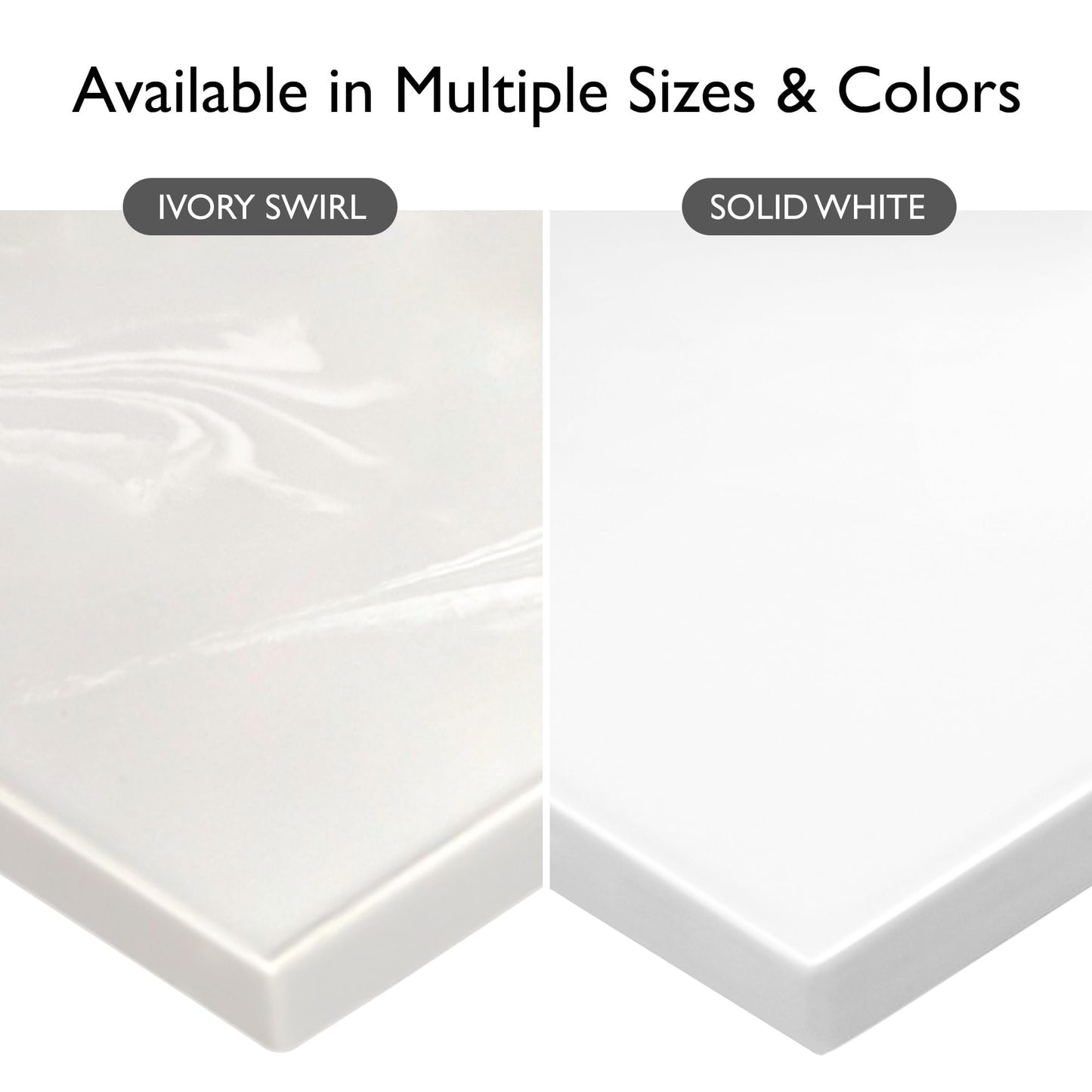 Design House Cultured Marble Vanity Top, 61 in W x 22 in D, Integrated 4 in Centerset Oval Sink & Backsplash, Ivory Swirl, 597419