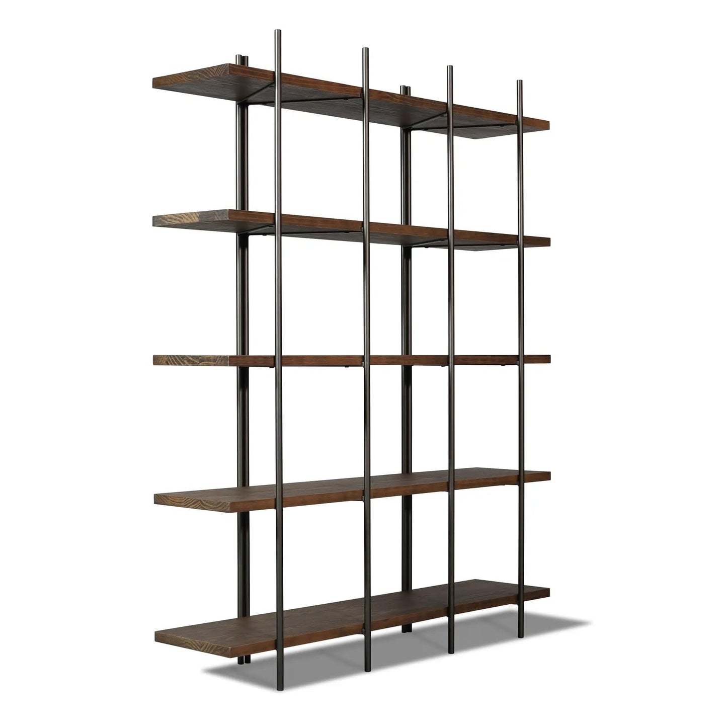 Grain Wood Furniture Cascais 53" Bookcase in Brown Oak