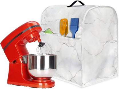Marbling Print Auto Mixer Cover, Compatible with 5-8 Quarts Large Blender, Washable Dust Proof Kitchen Appliance Cover