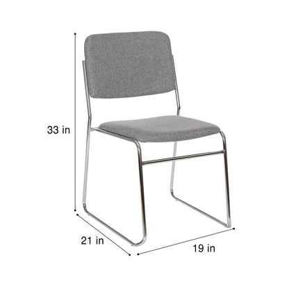 OEF Furnishings OEF8652/2 Commercial-Grade Fabric Padded Stack Chair (Classic Gray, 2-Pack)