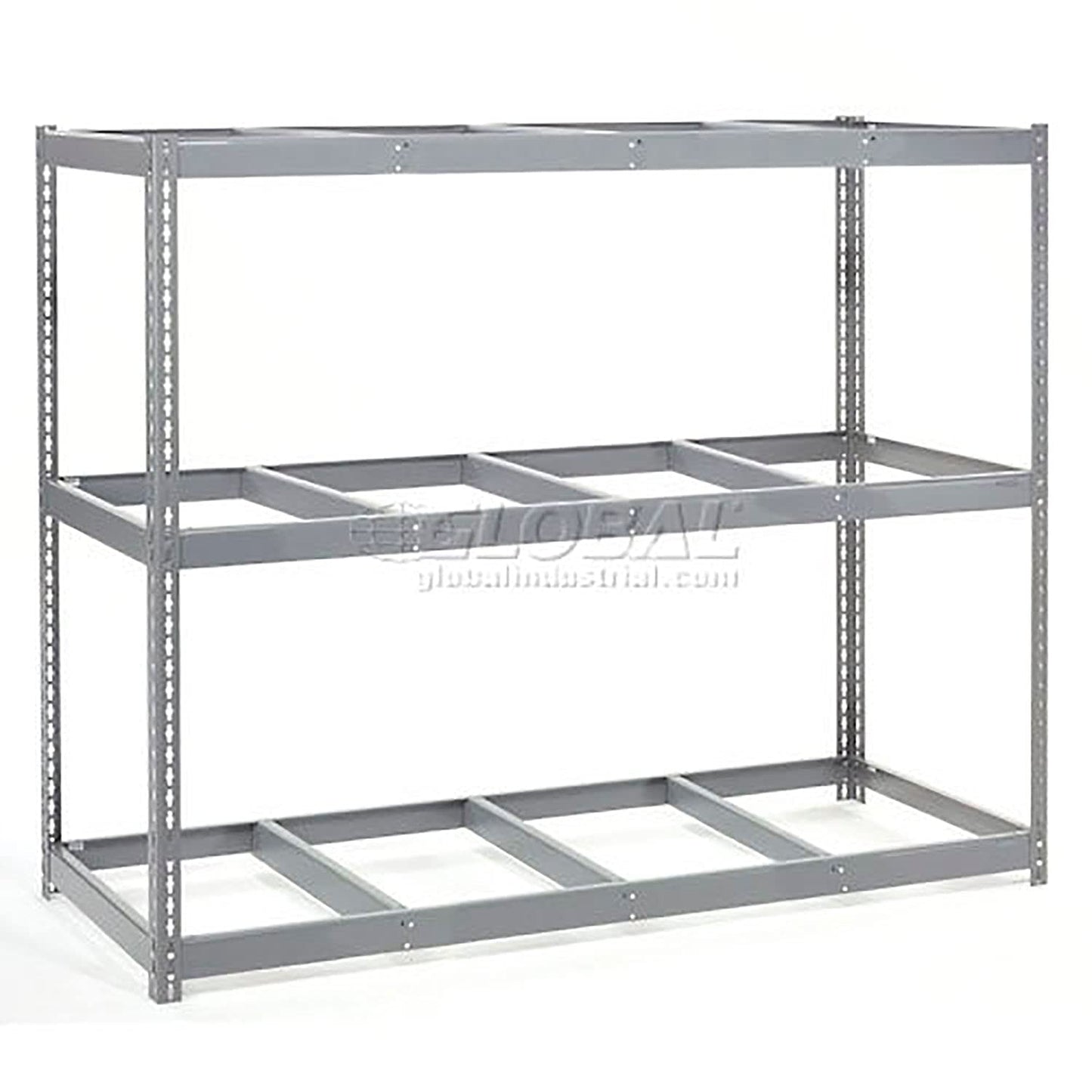 Global Industrial Wide Span Rack with 3 Shelves No Deck, 1100 Lb Capacity Per Level, 96" W x 48" D x 60" H