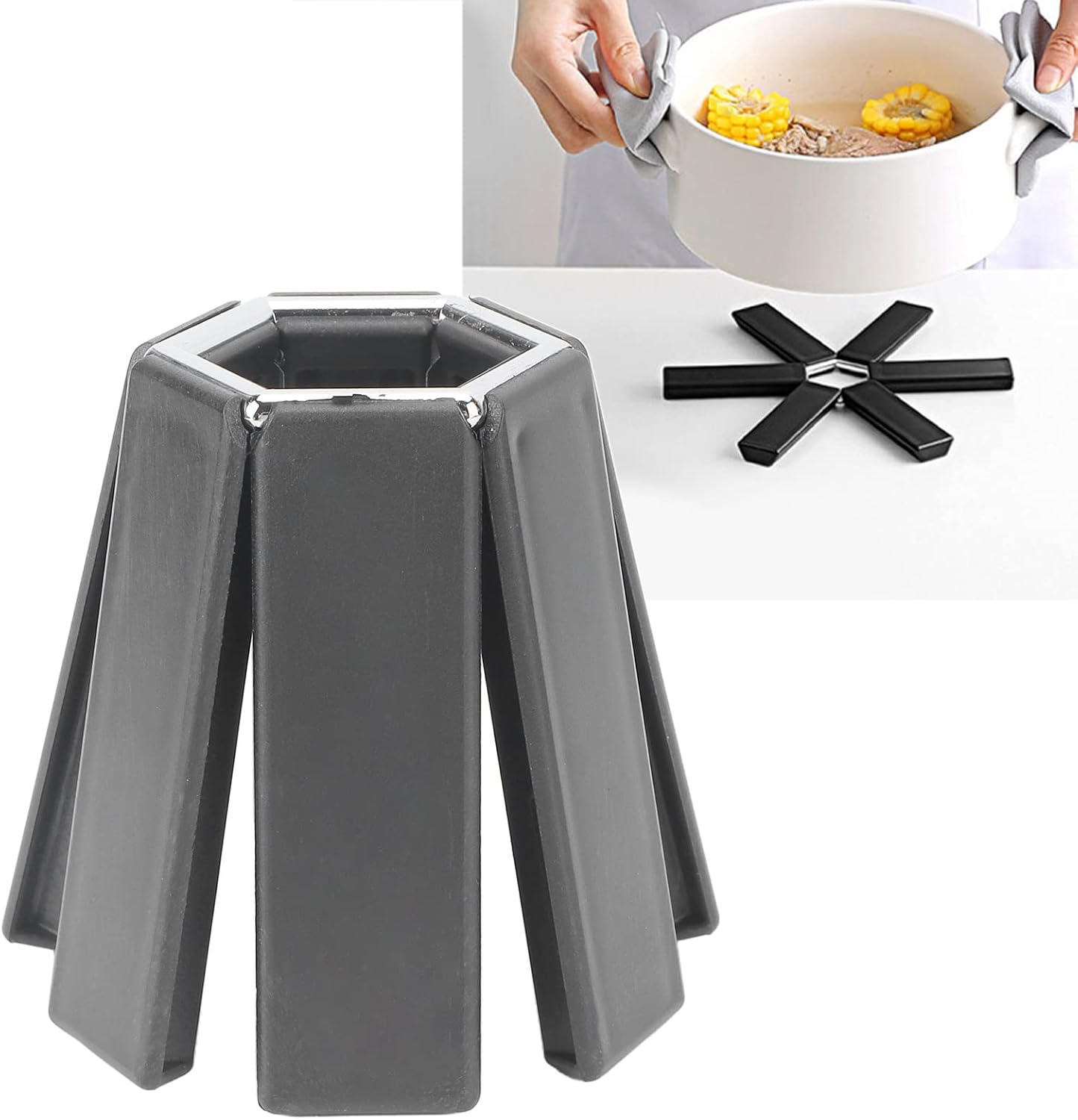 Folding Heat Resistant Pad, Insulated Hot Pot Holder Mat for Lipstick Wax Melting, Collapsible Dish Pan Mats