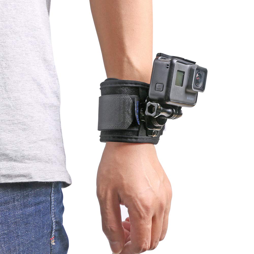 SUREWO Wrist Strap Mount Compatible with GoPro Hero 13/12/11/10/9/8/7//6/5 Black,DJI Osmo Action 5 pro/4/3,Insta 360 ONE R,AKASO/Campark and More