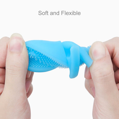 INNERNEED Super Soft Silicone Face Cleanser and Massager Brush Manual Facial Cleansing Scrubber Handheld Wash Pad for Sensitive, Delicate, Dry Skin (Pack of 4)