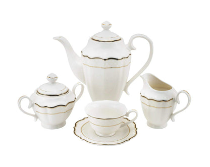 Euro Porcelain 57-pc Banquet Dinnerware Set, Luxury Bone China Tableware, Service for 8 (6664-3) 6664-20