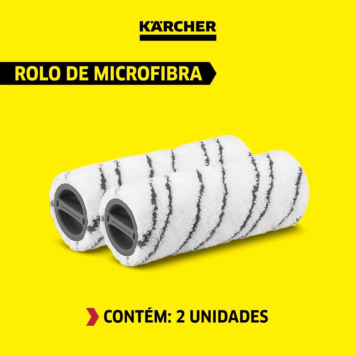 Karcher FC Floor Cleaner Microfiber Multi-Surface Replacement Roller, 2-Pack, Grey