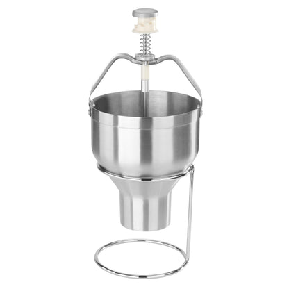 New Star Foodservice Pancake Batter Dispenser with Stand, Commercial 18/8 Stainless Steel Batter Dispenser for Pancakes, Waffles, Portion Control, Silver
