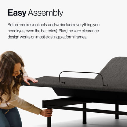 Adjustable Comfort Classic Adjustable Base - Twin XL - Head & Foot Incline - Wireless Remote with Memory - Easy Set Up - Zero Clearance - Zero Gravity - Durable Frame