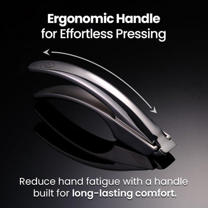 No Peeling Required Garlic Press Stainless Steel with Two Detachable Handles for Coarse & Fine Mincing-Premium Garlic Mincer Tool, Easy to Clean, Dishwasher Safe Garlic Crusher, Lifetime Replacement