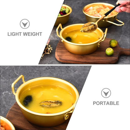 Yardwe Korea Ramen Pot, Fast Noodles Cooking Pot, Aluminum Ramyun Pot with Handles, for Soup, Curry, Pasta
