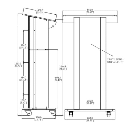 FixtureDisplays® Clear Acrylic Plexiglass Podium Steel Sides Church Pulpit School Lectern Debate Funeral Home Conference 14306NEW-NPF