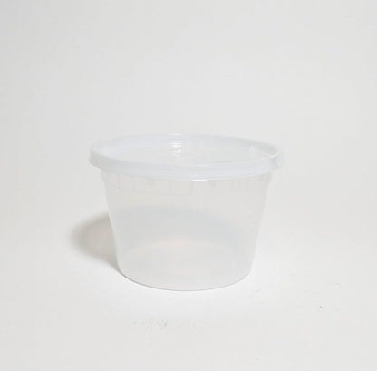 TIYA Food Containers - 16oz Bulk 240 Pack with Lids - Plastic Food Storage to-Go Containers - Reusable Microwavable Dishwasher Safe Cups - Airtight Leak Proof for Soups & Meal Prep