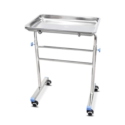 Shelf Stainless Steel Rolling Cart with Wheels for Kitchen,Rolling Tool Trolley Cart with Storage Tray, Home, Medical(B)
