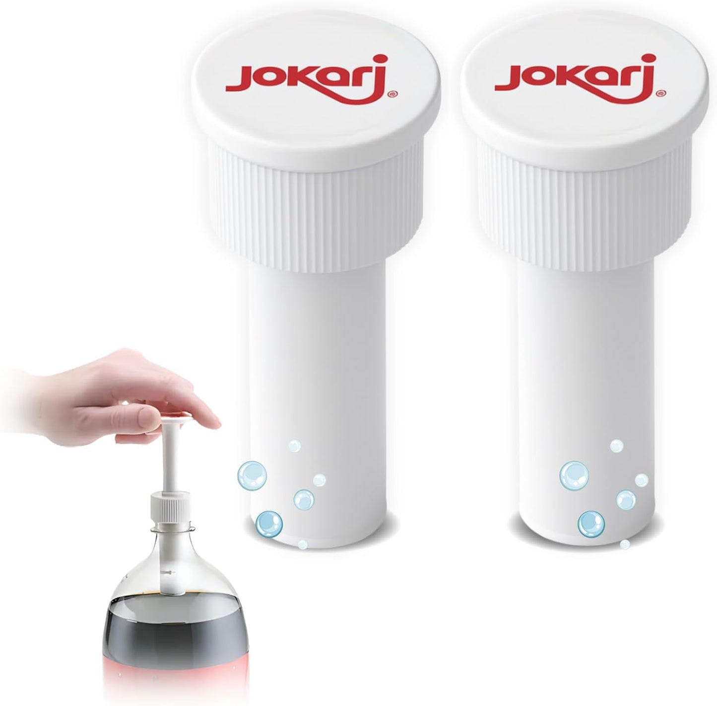2 2 Pack 1 2 Jokari Fizz Keeper Pump Cap for Liter Soda Bottles Pressurizing Carbonation Saver for Soft Drinks Reusable