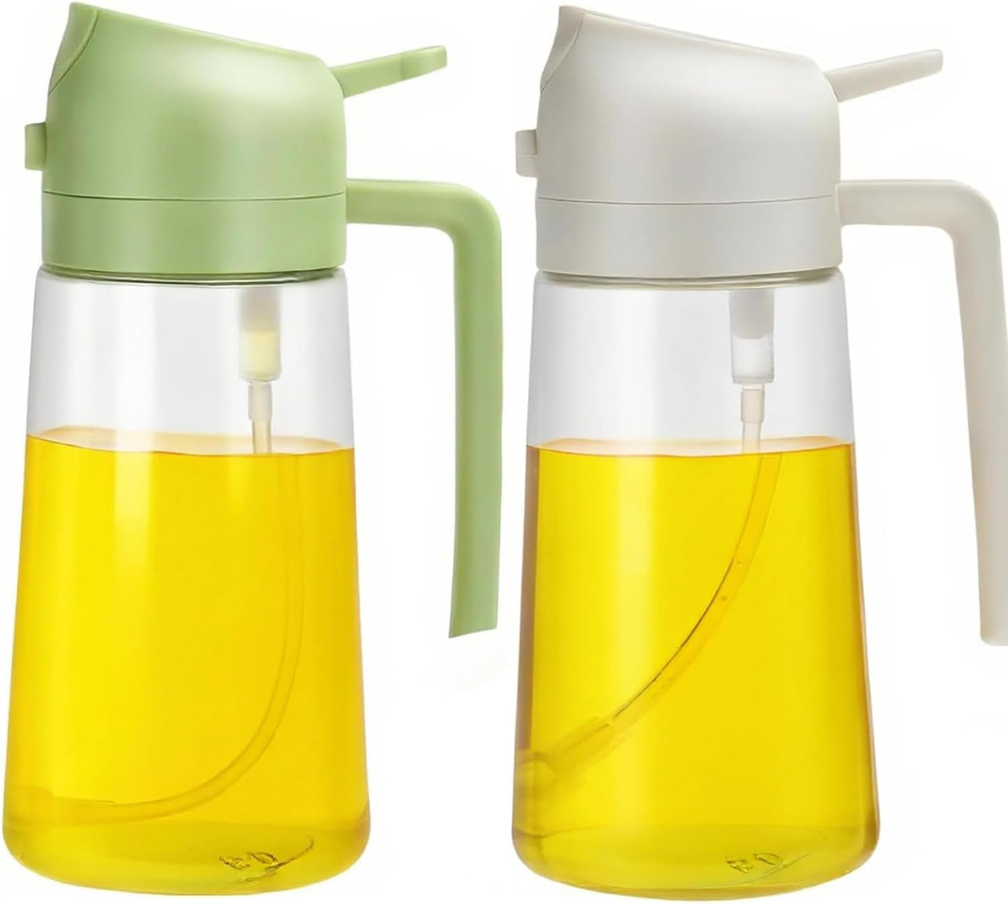16oz,2 1 470ml (2PCS-White Aovdy Oil Sprayer for Cooking in Olive Oil Dispenser and Oil Sprayer - Olive Bottle Spray