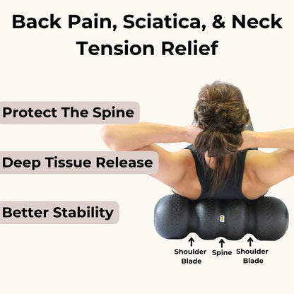 Rollga Foam Roller LITE - High Density Foam Roller for Back Pain Relief, Deep Tissue Massage & Muscle Recovery. Physical Therapy Exercise Tool for Neck, Back, Legs, & Feet. Yoga & Pilates Roller