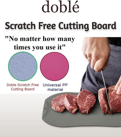 doblé Non-Scratch Flexible Cutting Board for Chopping, Scratch Free Juice Grooves, Non-Slip Dishwasher Safe
