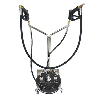 Erie Tools 20" Polypropylene Surface Cleaner with Wheels, 4 Nozzle Spray Bar, Side Nozzles Front Spray Bar, Dual Trigger Guns, Wheels, 4000 PSI 4 GPM
