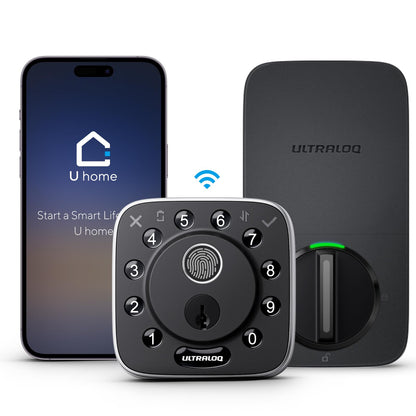 ULTRALOQ Bolt Fingerprint WiFi Smart Lock, Works with Apple Home, Siri, Alexa, 8-in-1 Keyless Entry with Fingerprint ID, App Remote Control, Keypad Deadbolt, BHMA Cert., Easy Install, 10 Mo. Battery