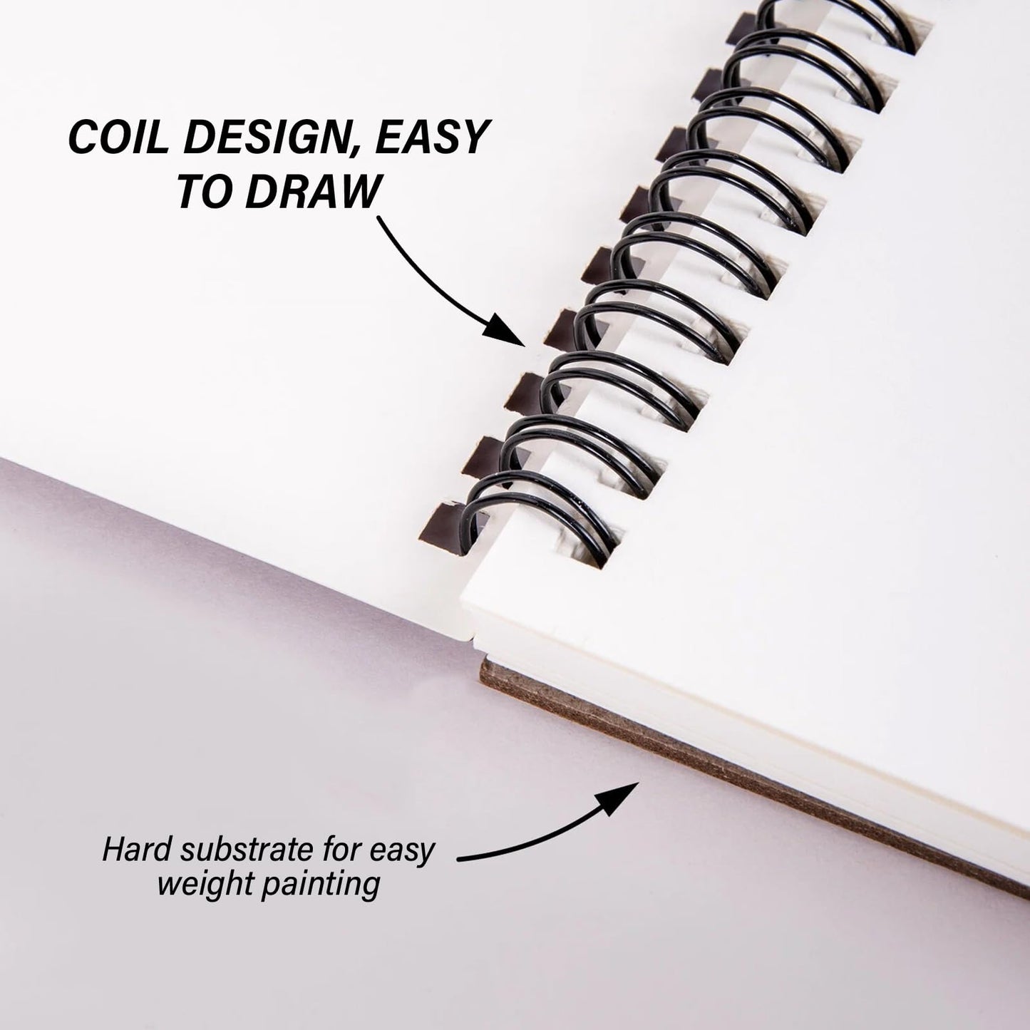 Deokke Sketchbook Top Spiral Bound Sketch Pad, 9 x 12 inch,100GSM Thick Paper,50 Sheets 100 Pages,Art Sketch Book Aesthetic Cute Drawing Writing Paper for Girls Women-Sun Moon